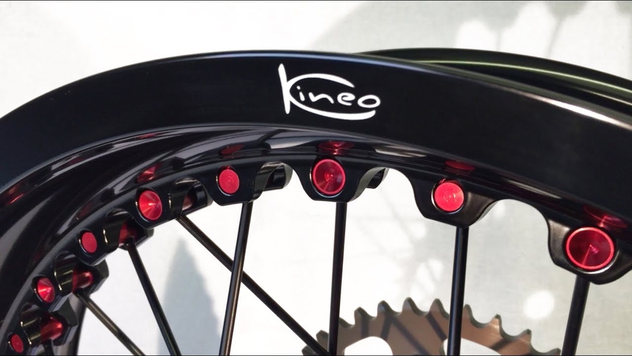 Kineo Truly Tubeless Wire Spoked Wheels for Honda CRF1000L Africa Twin in Black & Red