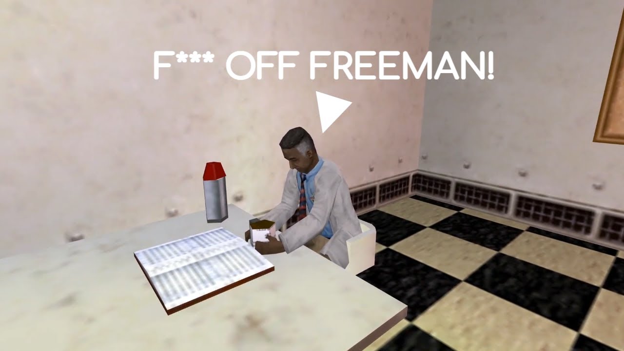 Half Life but the scientists can speak up their minds.