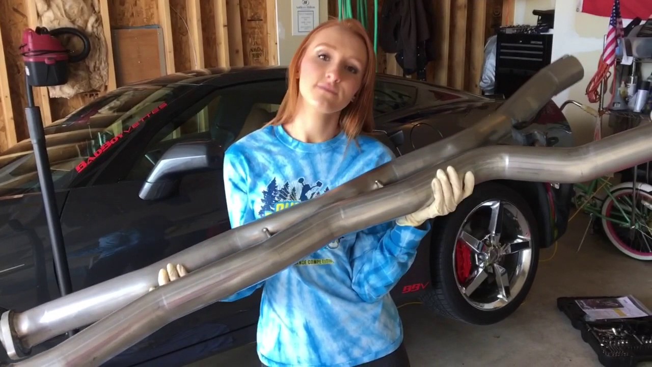C7 Stingray Borla Off-road X-Pipe Installation