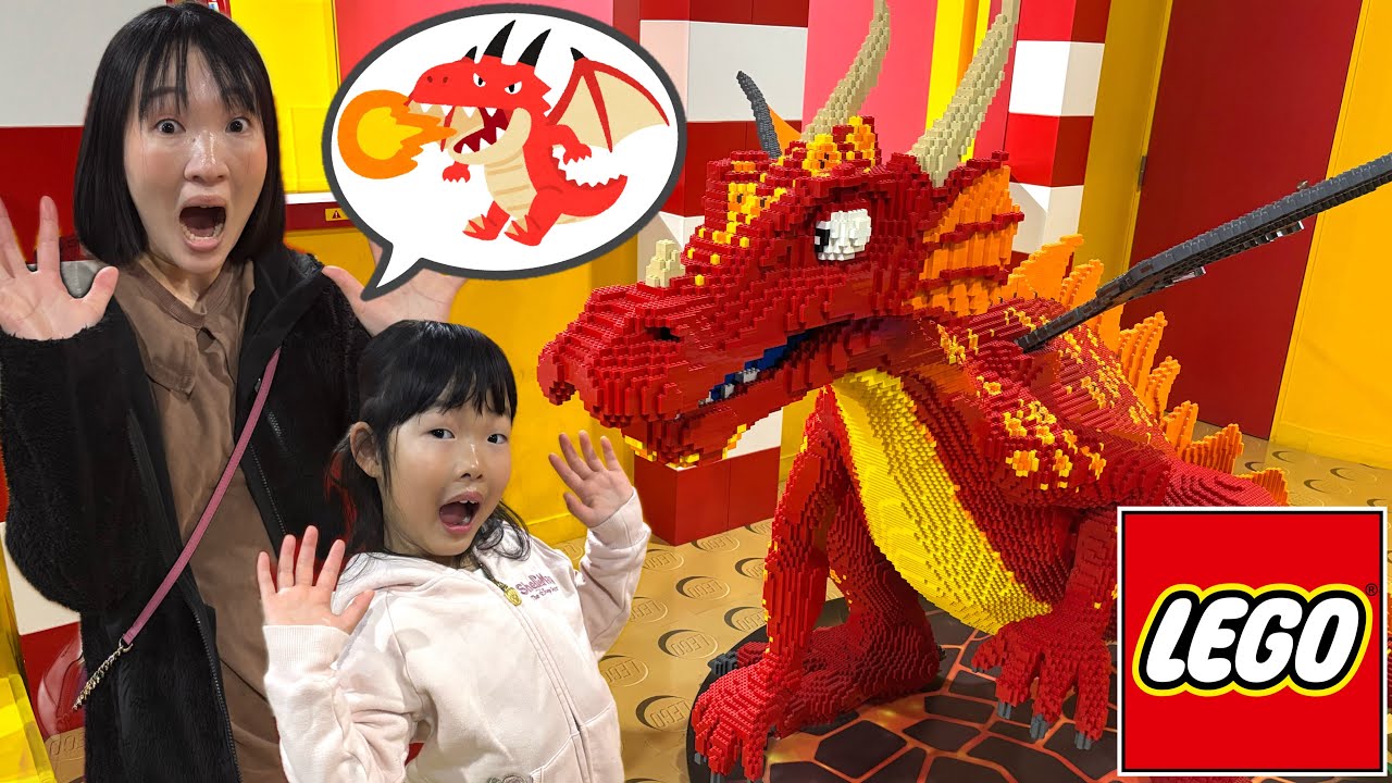 LEGOブロックのドラゴンだぁ…レゴランドに行ったらレゴブロックの世界がすごすぎたぁ…………😱💦