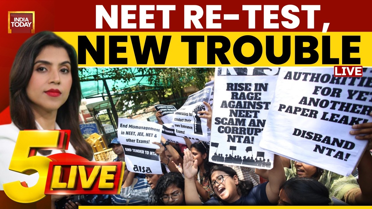 LIVE: Neet Re-Exam | NEET Admit Card Chaos Before Re-Exam | NEET Refund Scam | NTA | 5ive LIVE