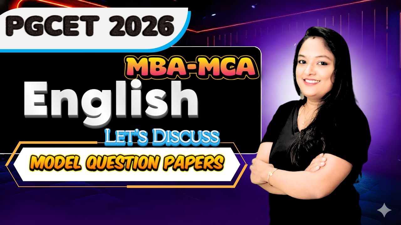 PGCET - MBA  / MCA 2026 | English  | Model Question paper |  #pgcetexam2026