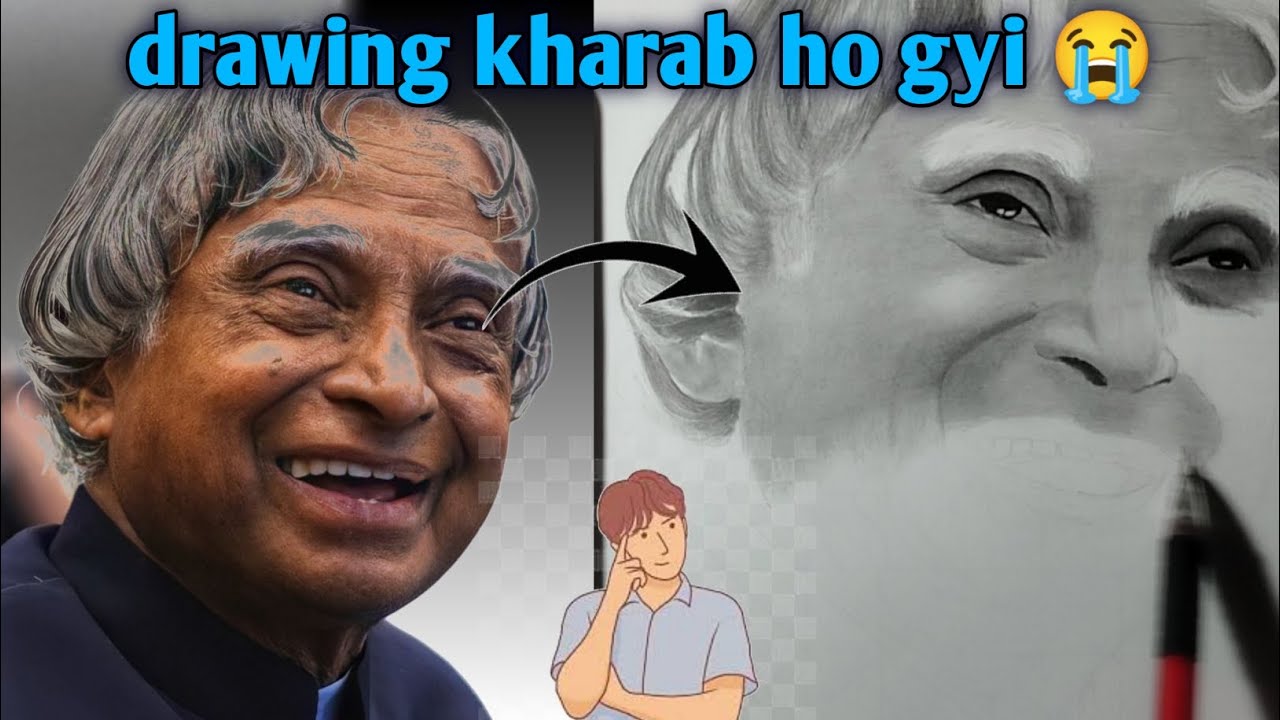 Dr. A.P.J. Abdul Kalam Realistic Pencil Sketch | Final Portrait Drawing ✏️🔥