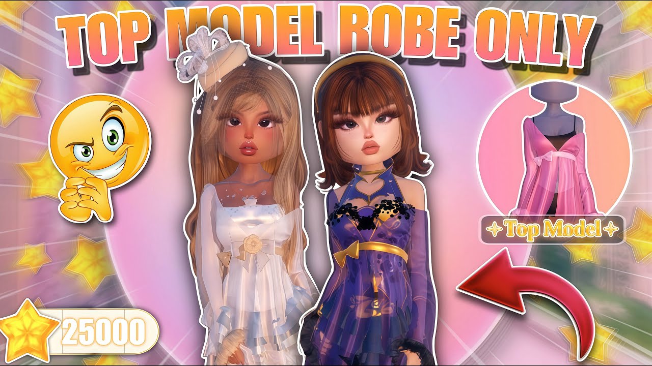 ONLY Using The NEW *TOP MODEL ROBE* For EVERY Round NO MATTER The Theme In Dress To Impress (Roblox)