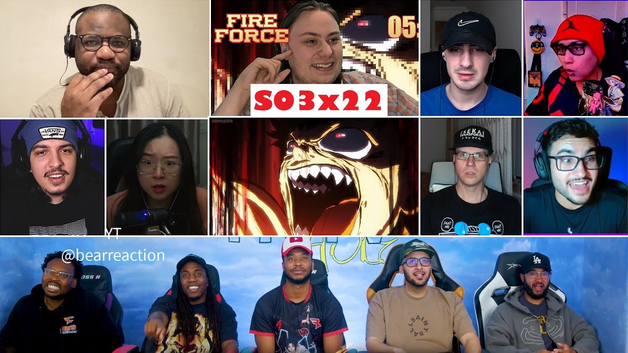 Fire Force Season 3 Episode 22 Reaction Mashup - 炎炎ノ消防隊 参ノ章