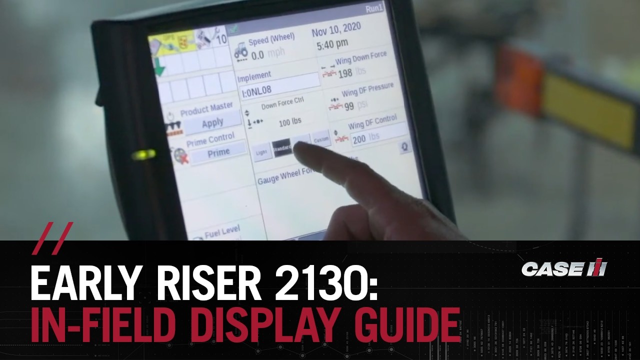 Early Riser 2130 In-Field Operation Display Functions