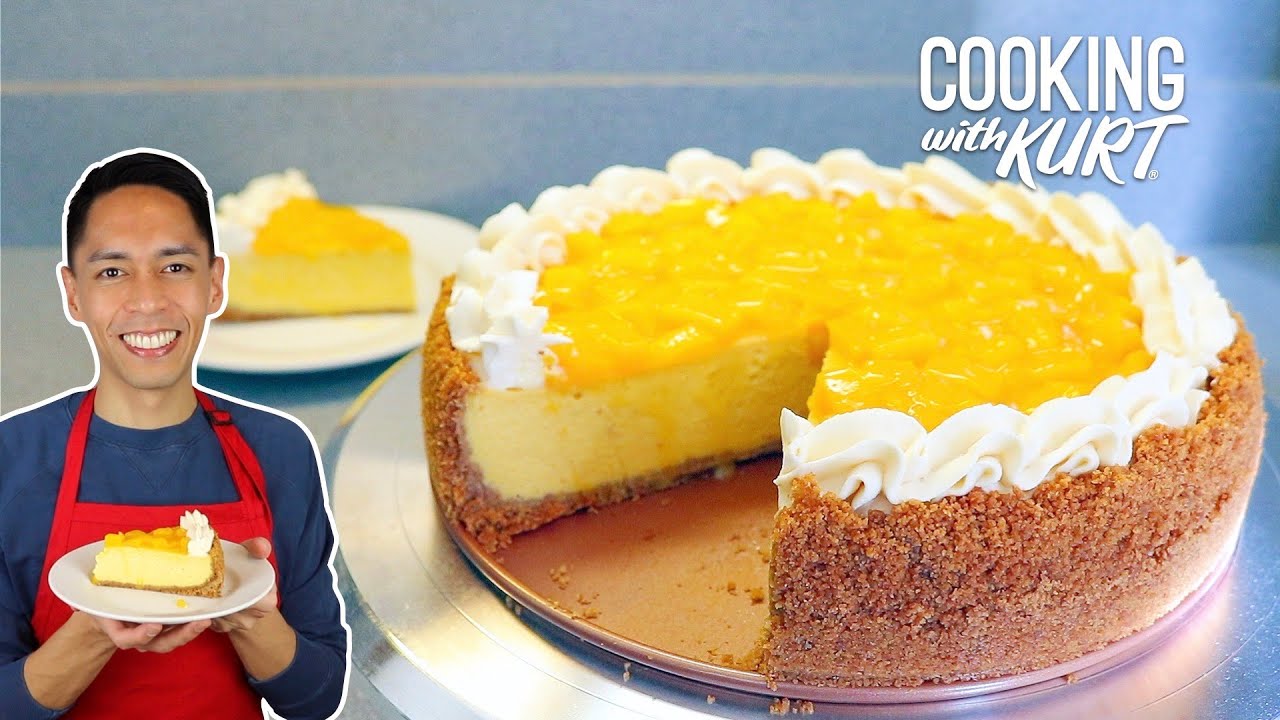 Conti's Mango Cheesecake: Light Mango Filling with Buttery Graham Cracker Crust | Cooking with Kurt