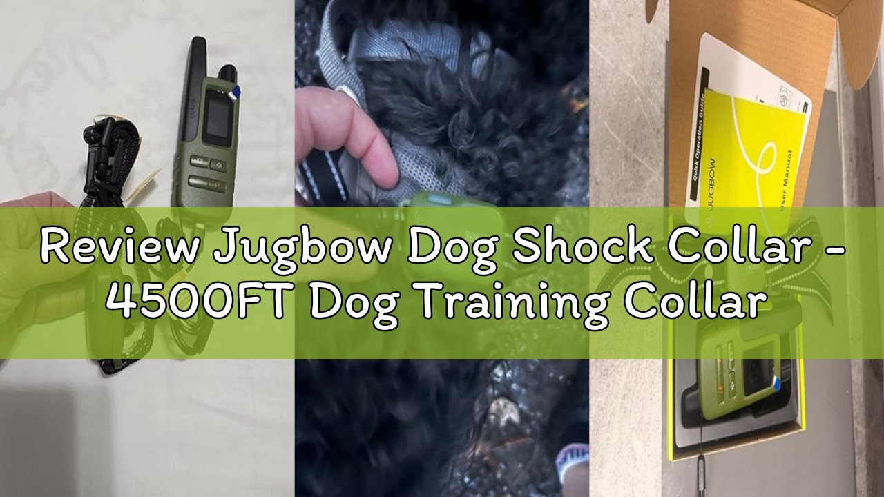 Review Jugbow Dog Shock Collar - 4500FT Dog Training Collar with Remote, IPX8 Waterproof Electric Do