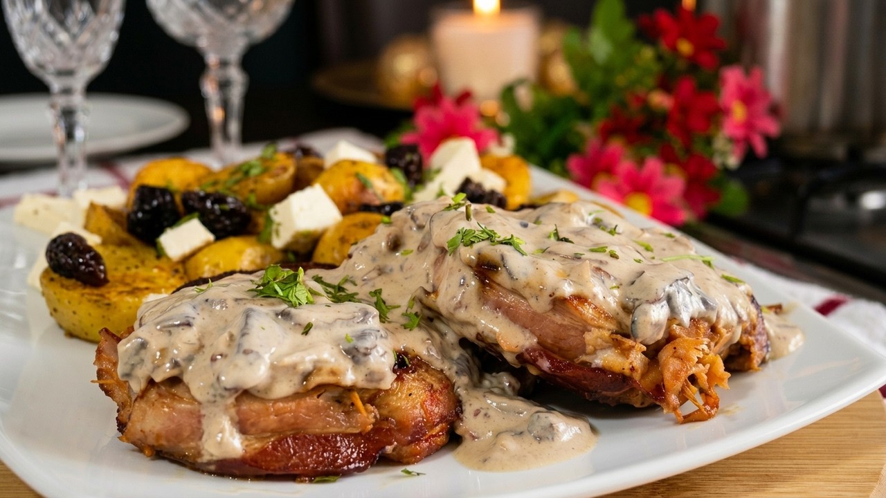 MEDALLONES DE CERDO EN SALSA DE CHAMPIÑONES, Aprende el Paso a Paso PERFECTO