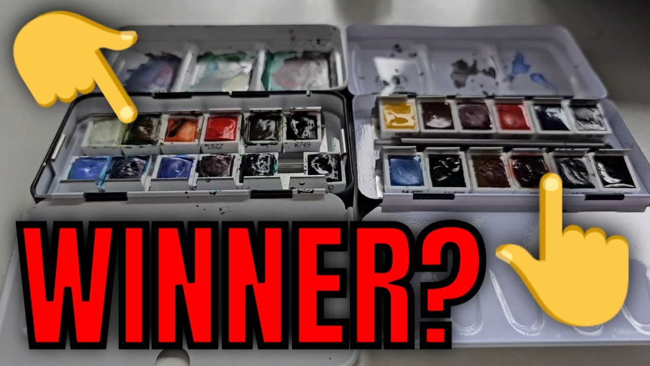 Best Travel Watercolour Set? Schmincke vs. Rembrandt 12 Half-Pan!