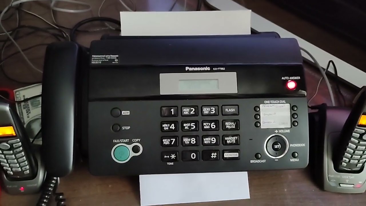 на поверка факсимильного аппарата , факса panasonic kx-ft982