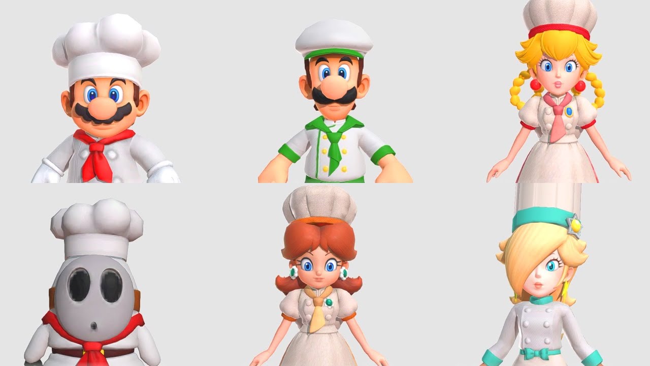 【スーパー マリオパーティ 】すべてのトップミニゲームすべてのキャラクタープリンセス料理衣装 (マスターcpu)
