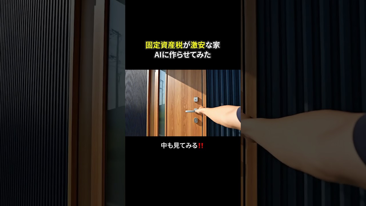 固定資産税が激安な家をAIに作らせてみた