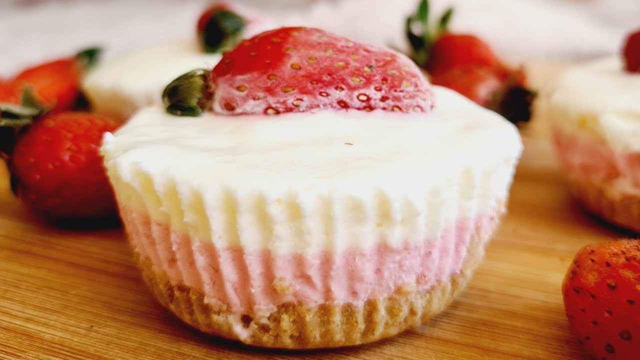 Mini Cheesecake (Strawberry flavour) | No bake