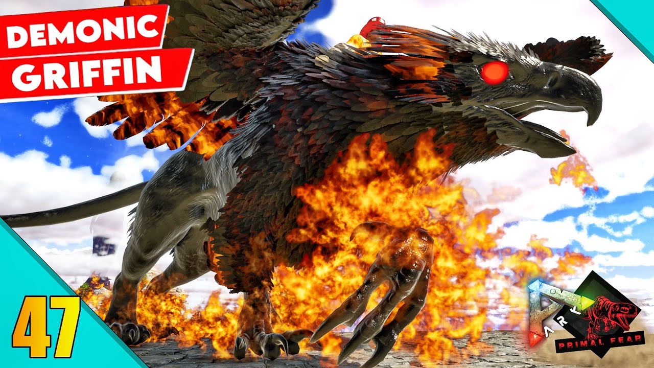 Taming My First Demonic Dino : Demonic Griffin 🔥 : ARK Primal Fear Plus : ARK Survival Evolved : #47