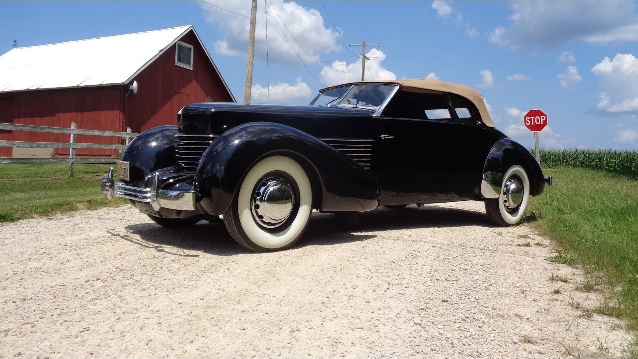 За рулём папиной машины! Cord 810 Phaeton 1936 года в чёрном цвете и история Ride on My Car с Лу ...