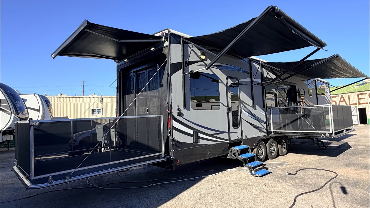 It’s Here the Jayco Seismic 4212 side patio #travel #rvlife #camping #atv #motorcycle #offroad #fun 