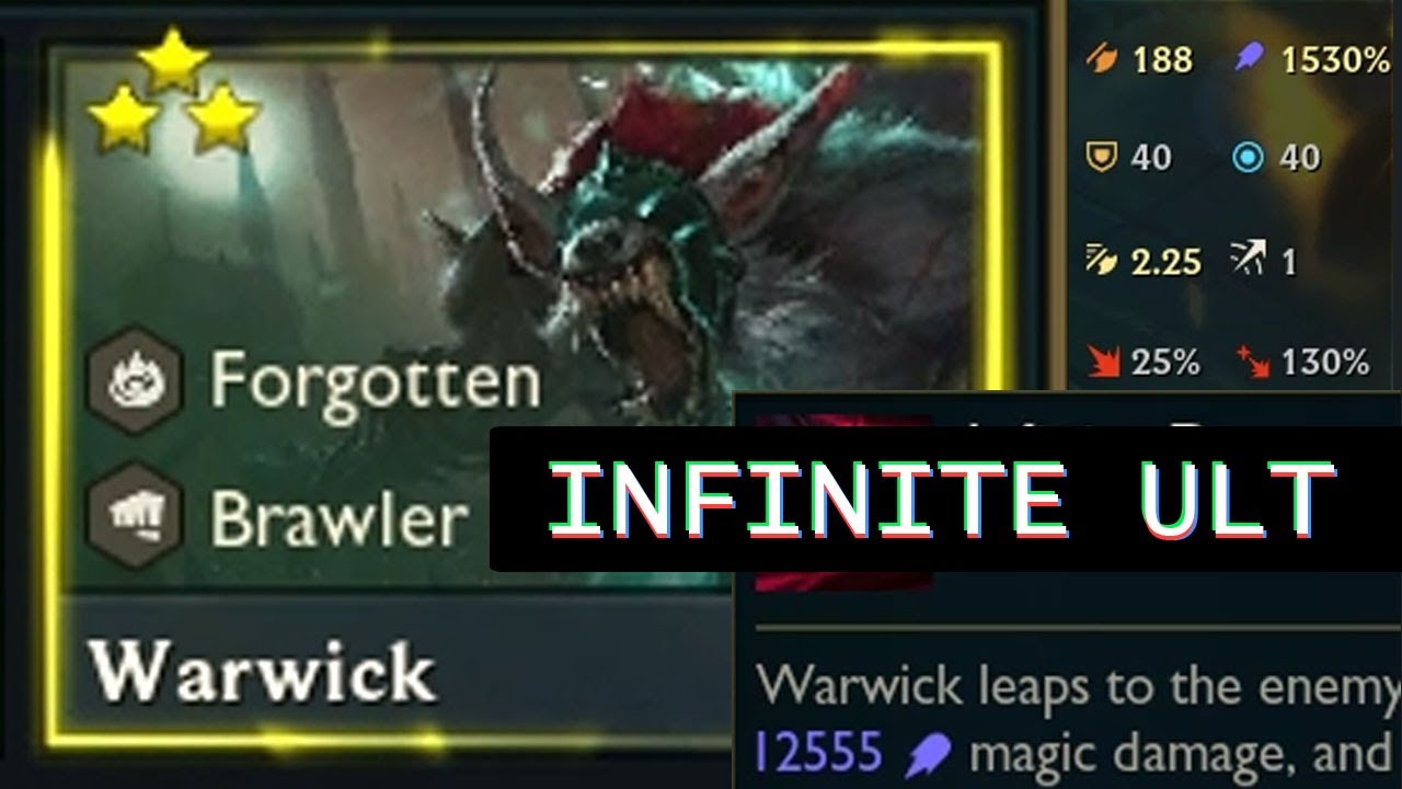 ARCHANGEL WARWICK 3 STAR - Truly Infinite Duress | TFT SET 5 RECKONING | Teamfight Tactics