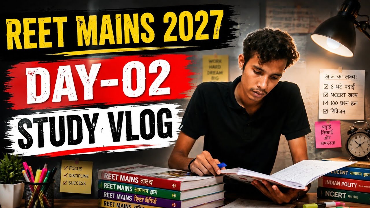 📖REET MAINS 2027 के लिए तैयारी💯DAY-02 Study Vlog#motivation #kyayrranirudh #success #reet #reetmains
