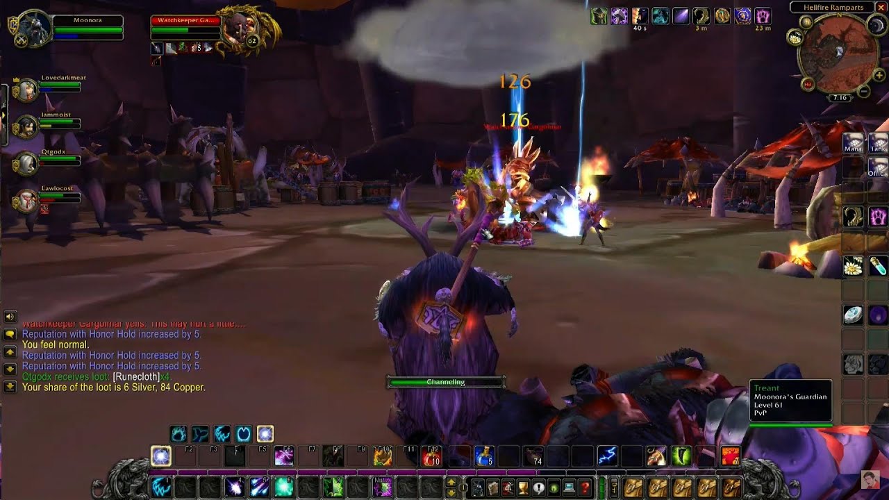 My Druid Moonora in Hellfire Ramparts dungeon