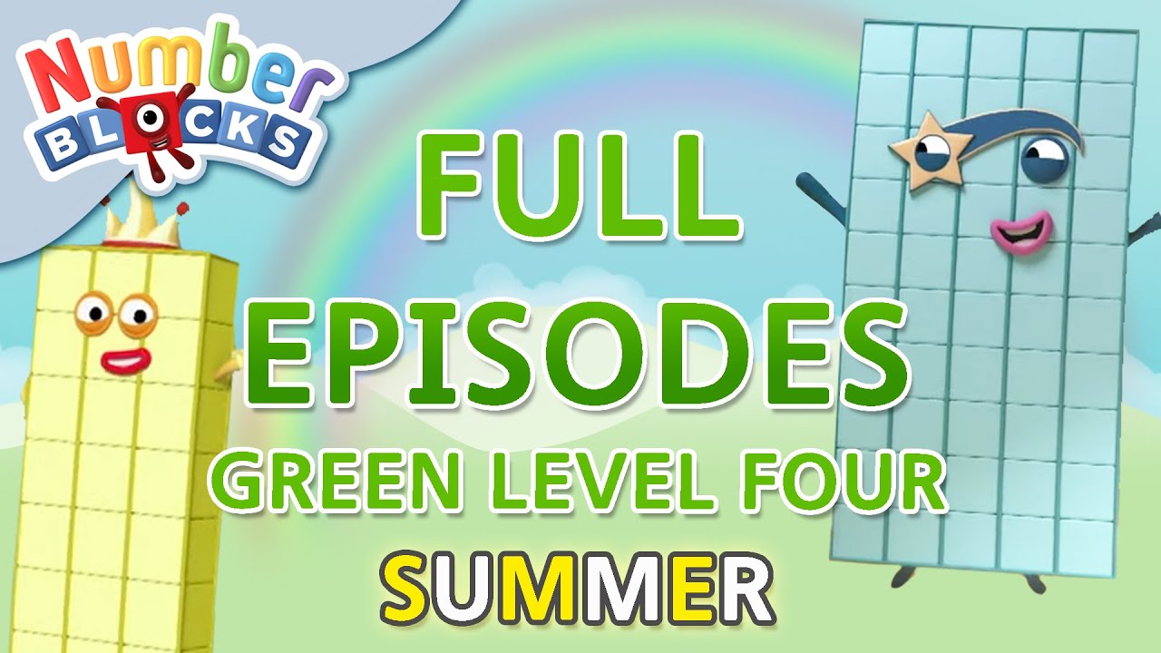 @Numberblocks- #SummerLearning | Green Level Four | Full Episodes 1-3 | Learn to Count #WithMe