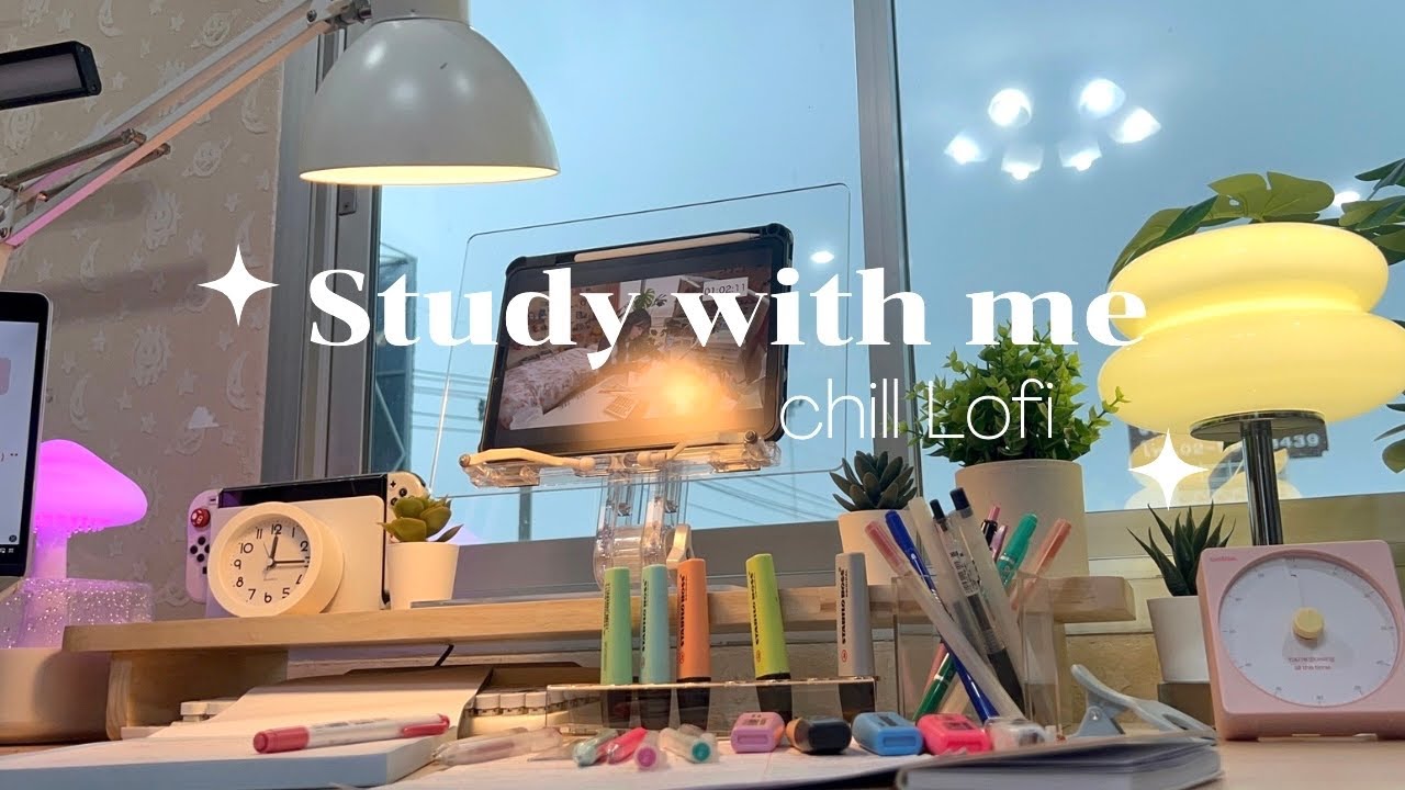 Chill Lofi music|Study with me 1 hour อ่านหนังสือกับพี่นวย