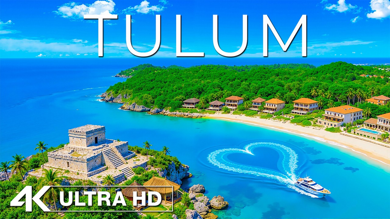 Tulum 4K 🇲🇽 Deep Voyage | Mayan Ruins, Caribbean Sea & Deep House