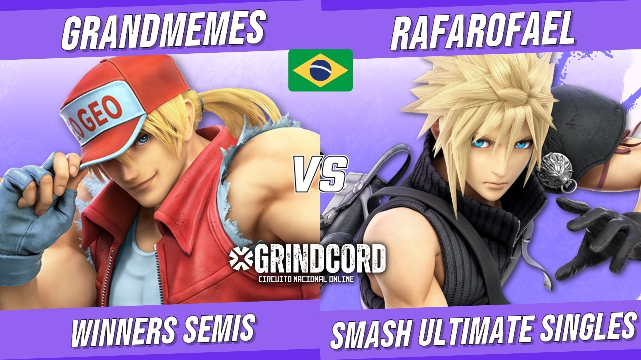 CIRCUITO GRINDCORD #9 - Grandmemes (Terry) vs. Rafarofael (Cloud) - SSBU BRASIL Smash Ultimate