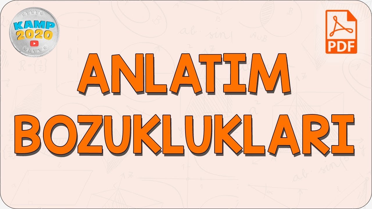 Anlatım Bozuklukları | Kamp2020
