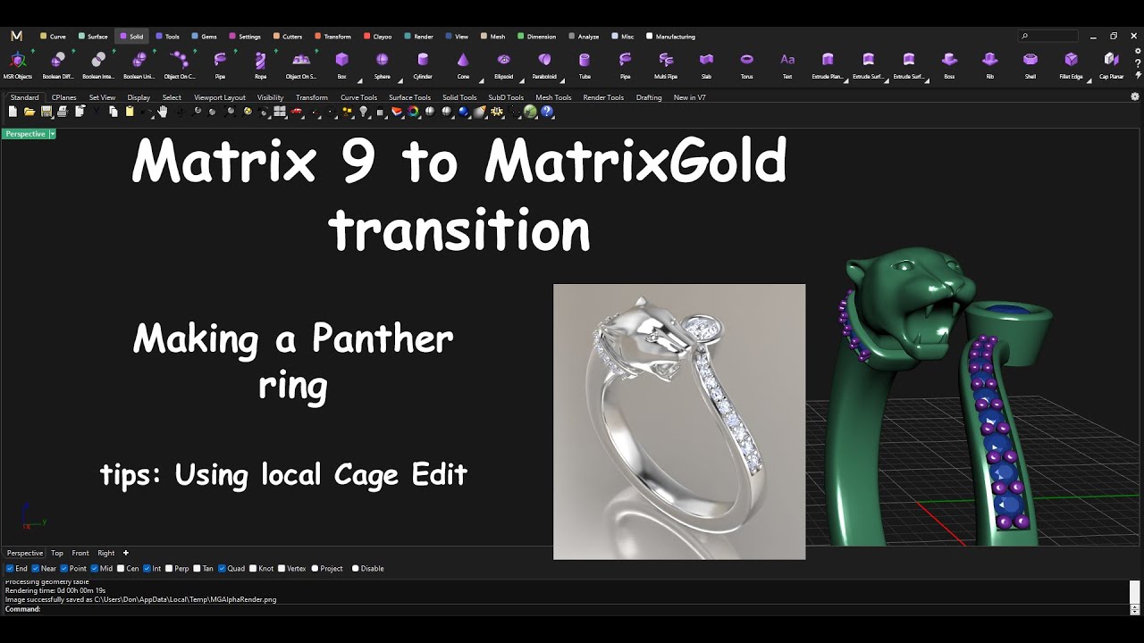 MatrixGold Panther ring