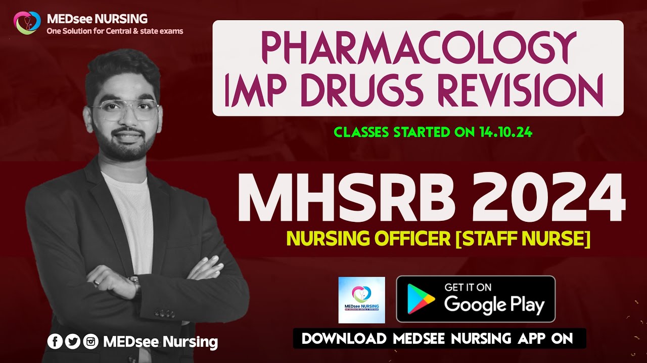 Imp Pharmacology Drugs Discussion | Telangana Staff Nurse | RRB | #staffnursetelangana #rrbnursing