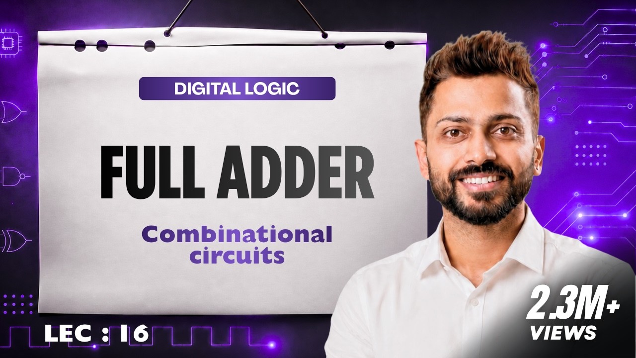 Lec -16: Full Adder | Combinational Circuit | Digital Electronics