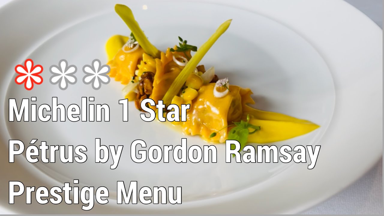 Изысканная кухня в ресторане Petrus by Gordon Ramsay (престижное меню ресторана, отмеченного звез...