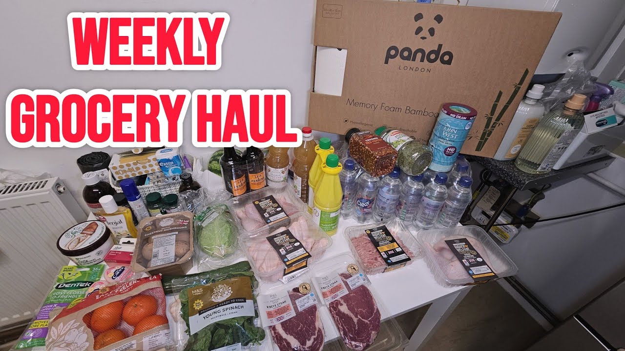 WEEKLY BUDGET  GROCERY HAUL UK | M&S | Costco |  Single Mama