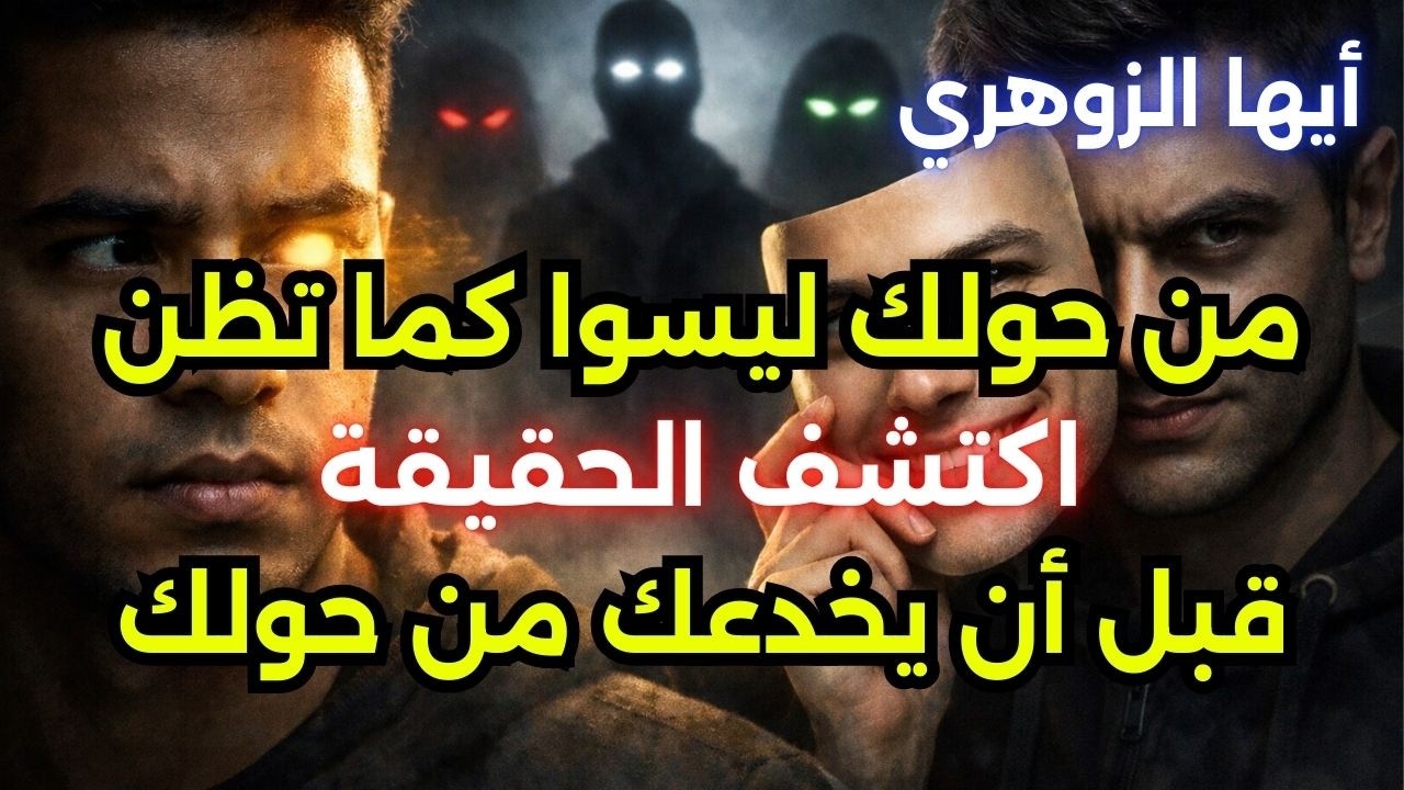 أيها الزوهري..من حولك ليسوا كما تظن...أكتشف الحقيقة قبل أن يخدعك من حولك !