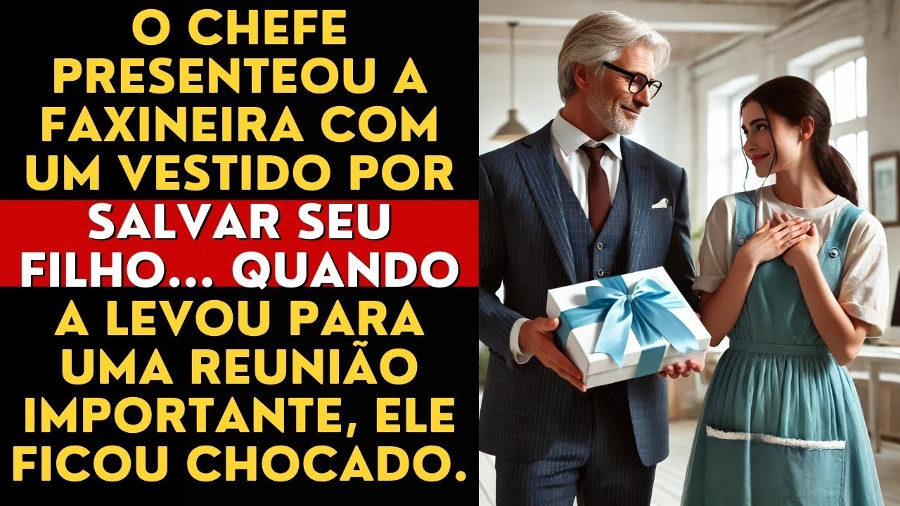 O chefe presenteou a faxineira com um vestido por salvar seu filho    quando a levou para uma