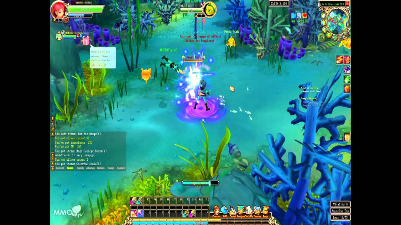 Luvinia Online Underwater gameplay Janas lake - MMO HD TV (1080p)