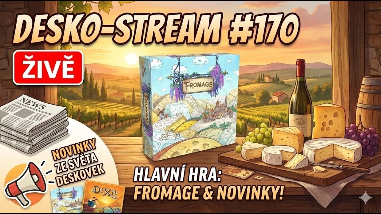 Sýrové hody na stole 🍷 Představení hry Fromage & Dixit Kids | Desko-Stream #170