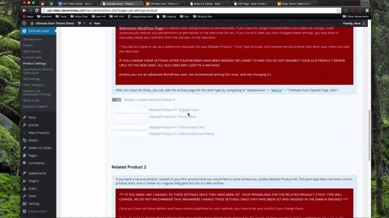 The Ultimate Azon Theme - Setting Walk-thru
