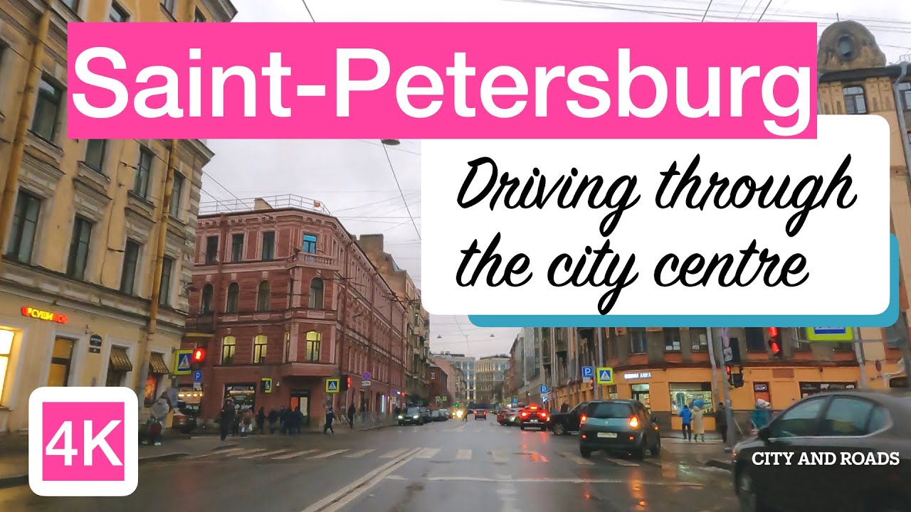 4K live | St.Petersburg | drive through the city centre on a winter day | 2023