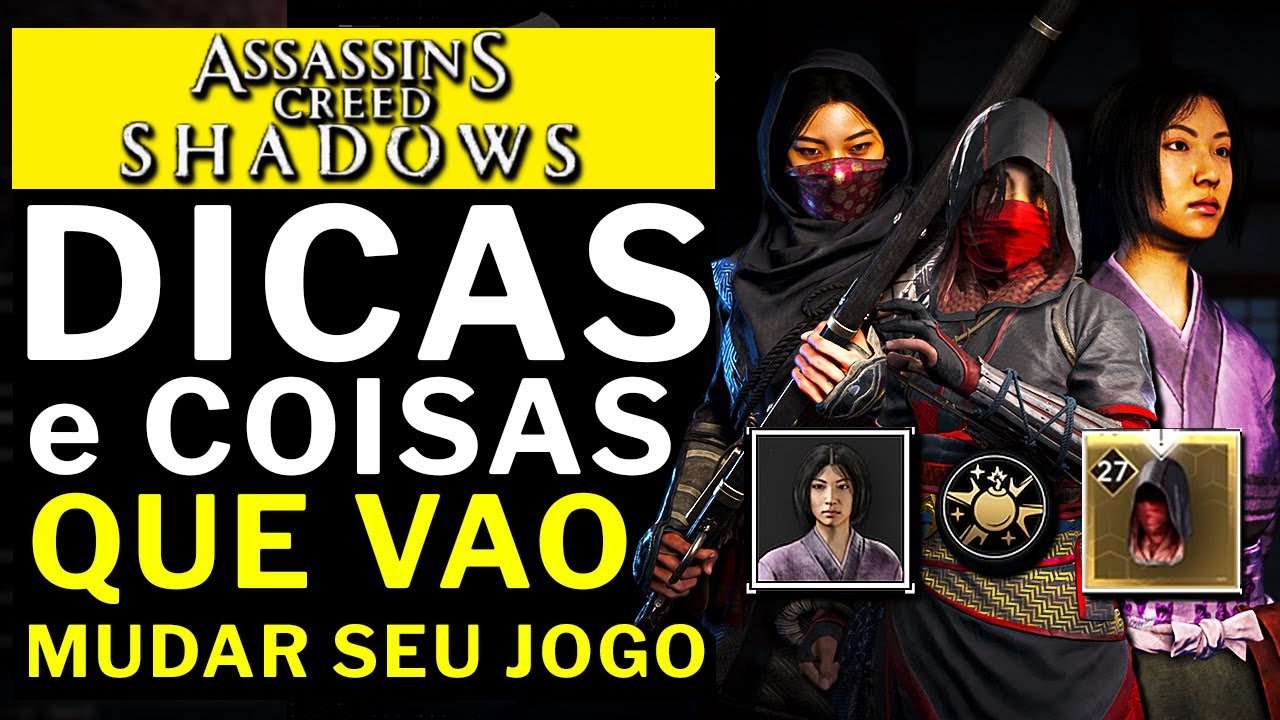 Assassin's Creed SHADOWS - Dicas e Coisas UTEIS Que v&atilde;o MUDAR o seu JOGO!!