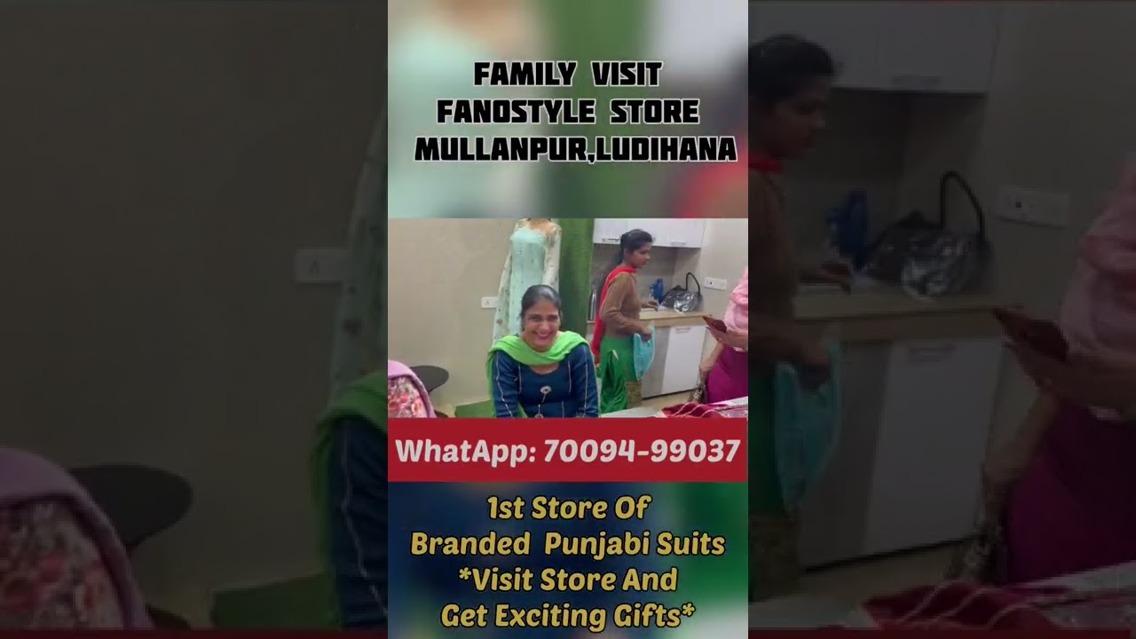 Family From Samrala Visit Fanostyle Store Mullanpur, Ludhiana #punjabisuit #shorts #fanostyle