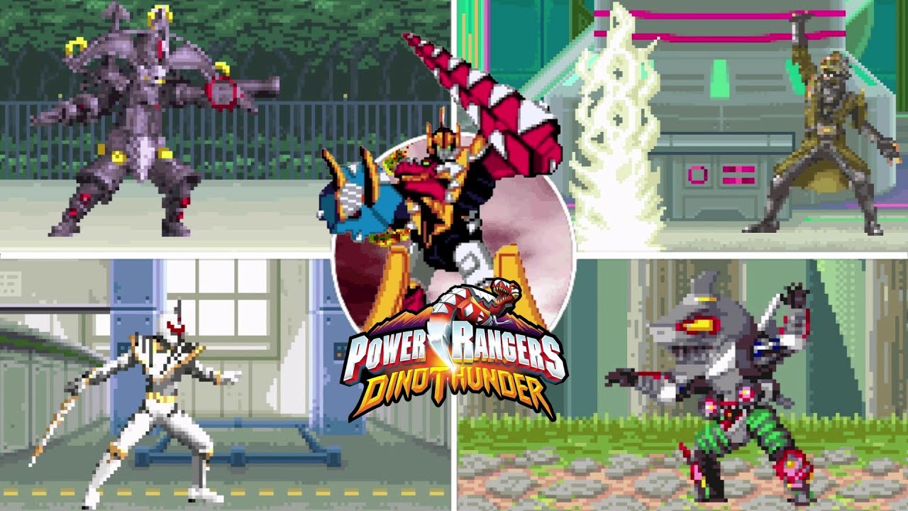 Power Rangers Dino Thunder (GBA) All Bosses (No Damage, Hard)