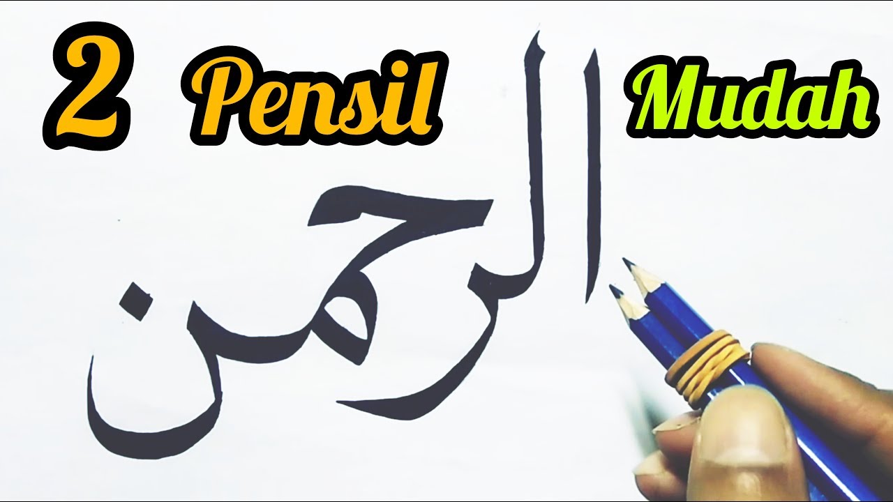 kaligrafi 2 pensil mudah untuk pemula