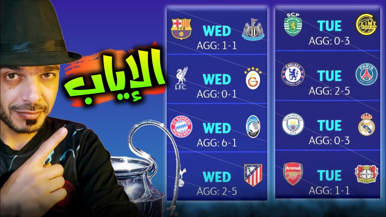 ماقبل مباريات دوري الابطال , ريال مدريد حسمها على السيتي, برشلونة وحسابات نيوكاسل, ارسنال والحسم ...