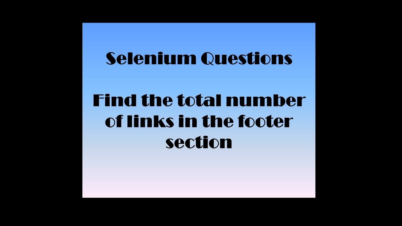 How to find the number of links  only in the footer section using Selenium Webdriver