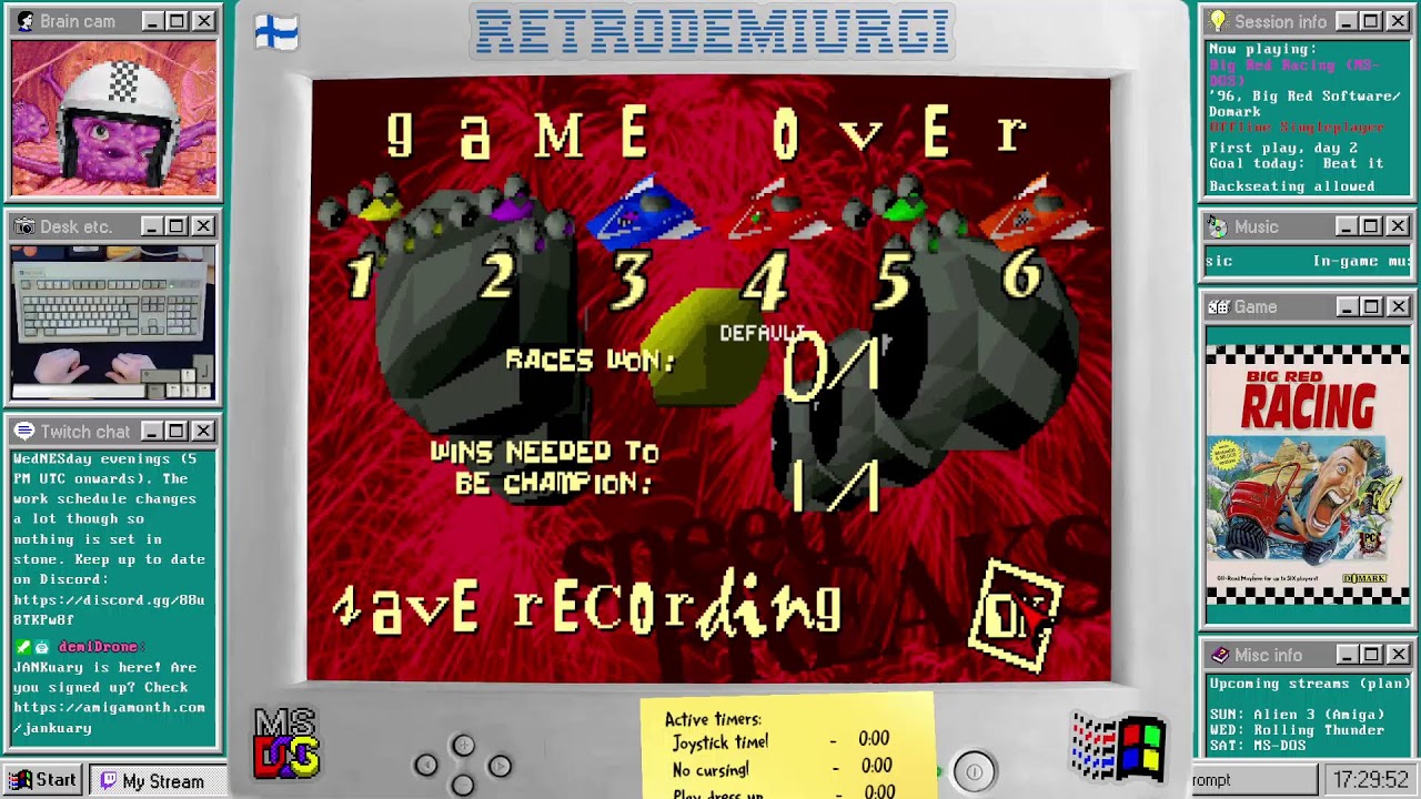 Big Red Racing (MS-DOS) - First playthrough, day 2