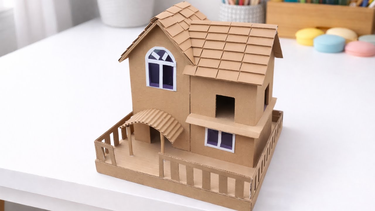 Easy Cardboard House Making for Beginners | DIY Cardboard House