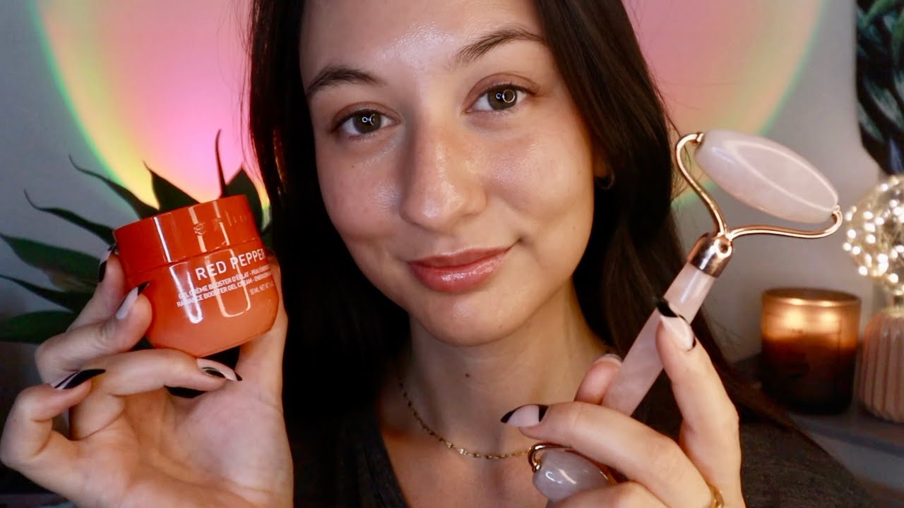 ASMR Relaxing Evening Skincare Routine ✨ whispering, tapping + rambles for sleep