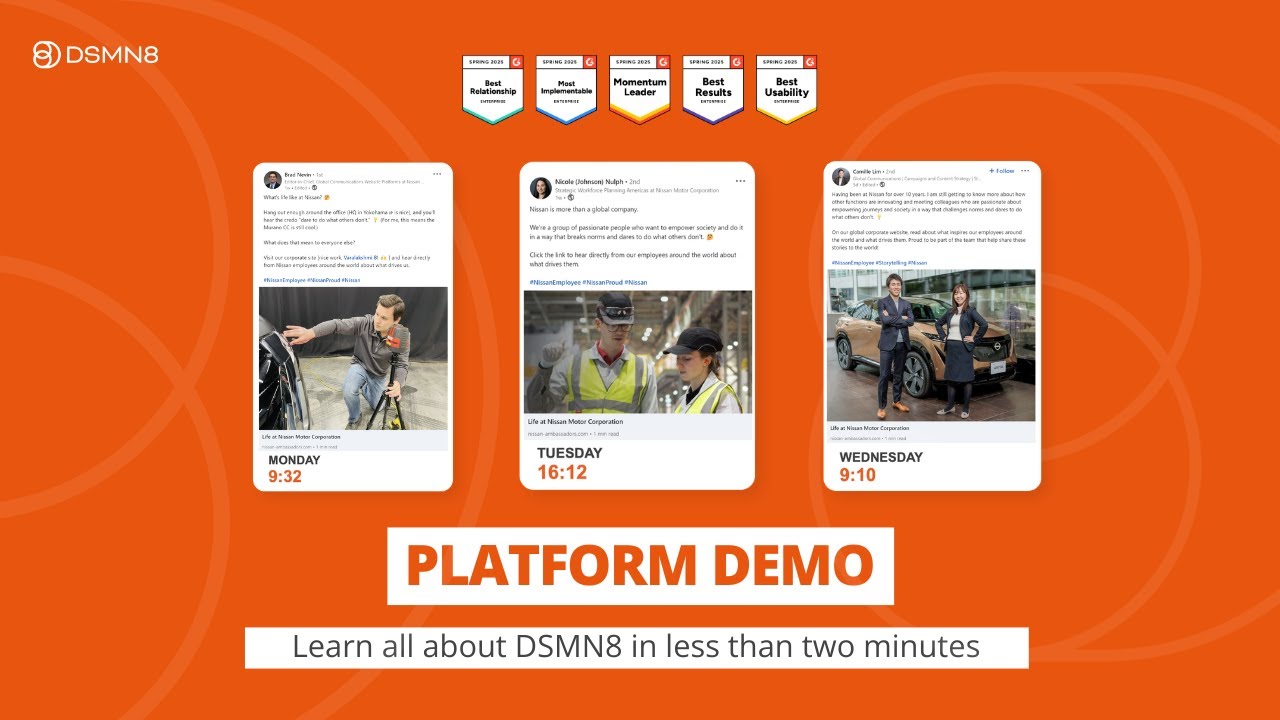 DSMN8 Employee Advocacy Platform Demo